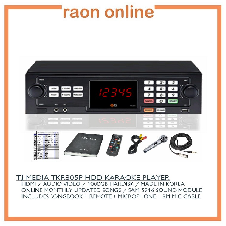 TJ Media TKR-365HK Home Karaoke Machine System TM-G20 Mic, 54% OFF
