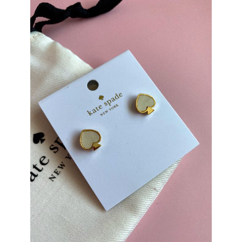 KATE SPADE Gold Signature Spade Earrings | Shopee Philippines