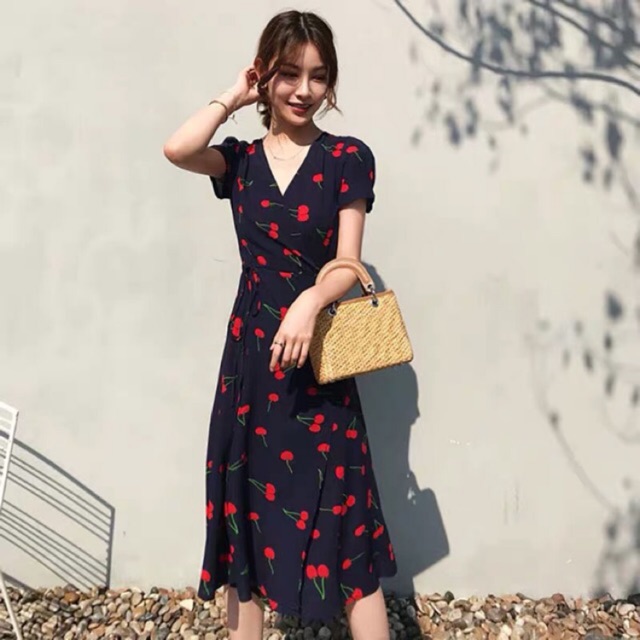 korean wrap dress