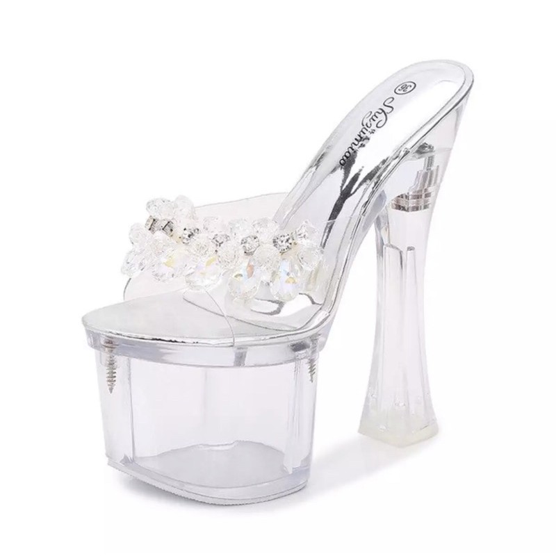 clear wedding shoes