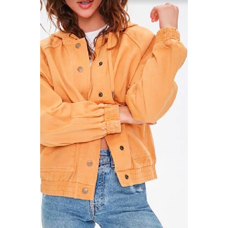 forever 21 hooded denim jacket