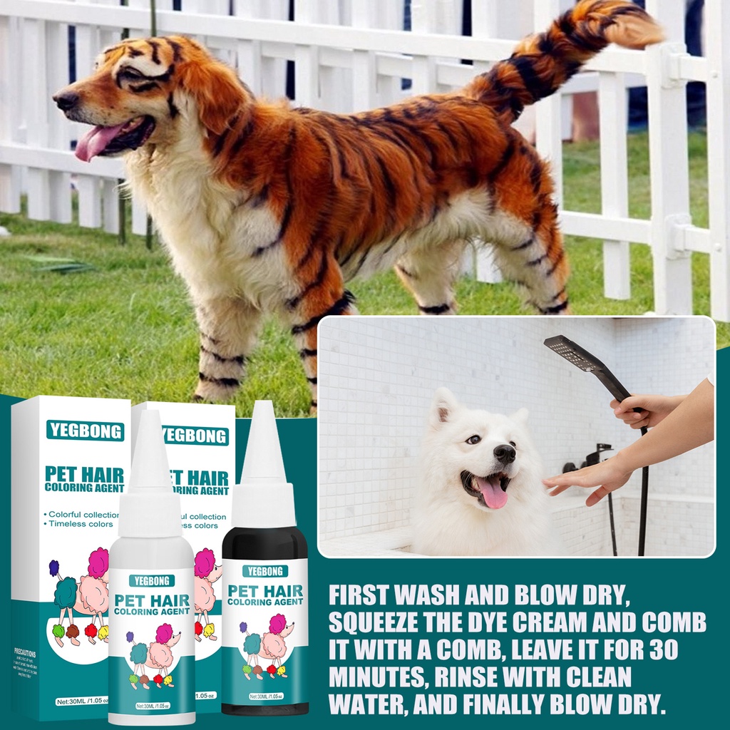 [Daliya] 30ml Pet Dyeing Cream Safe Fast Coloring Hair Dyestuff for Dog Cat #6