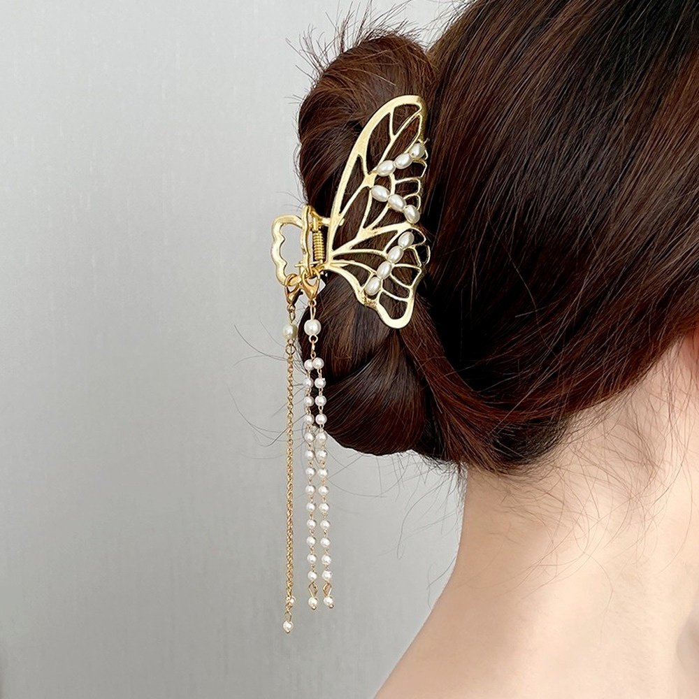 Butterfly Hair Claw Women Vintage Tassel Pendant Hair Clips Headband  Hairpin Hair Crab Hair Accessories | Shopee Philippines