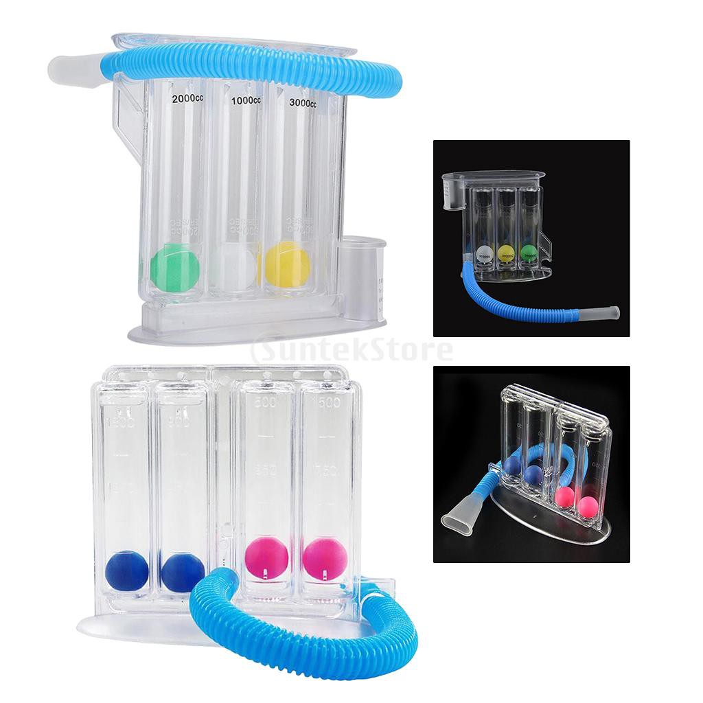 3-ball Deep Breathing Exerciser Incentive Spirometer Respiration ...