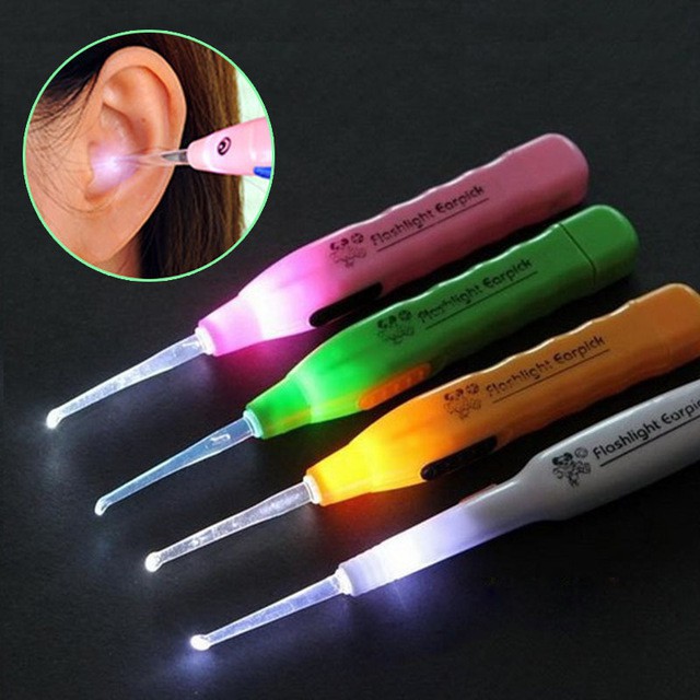 LED Earpick Earwax Ear Scoop Light Earpick Cleaning Hygiene Kit Ear