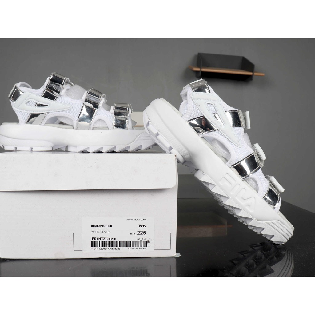fila sandals womens silver