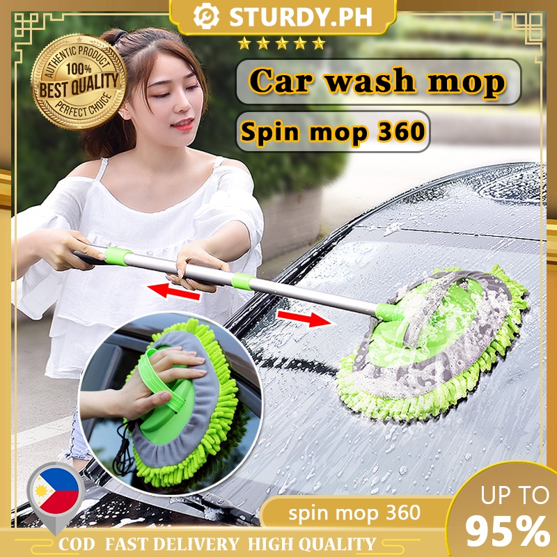Microfiber car wash brush Mop Magic Spin Mop 360 floor mop Retractable