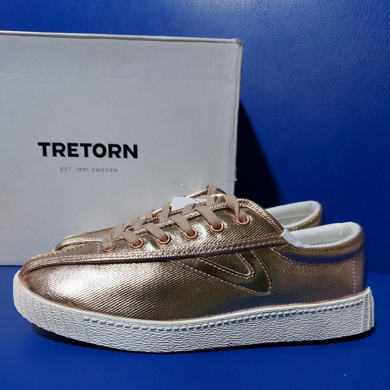 tretorn rose gold sneakers