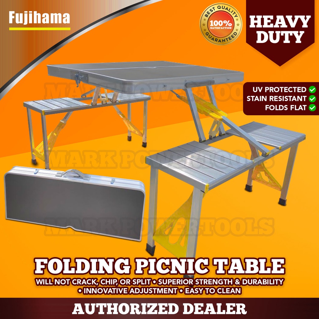 fujihama-foldable-aluminum-portable-picnic-table-heavy-duty-shopee