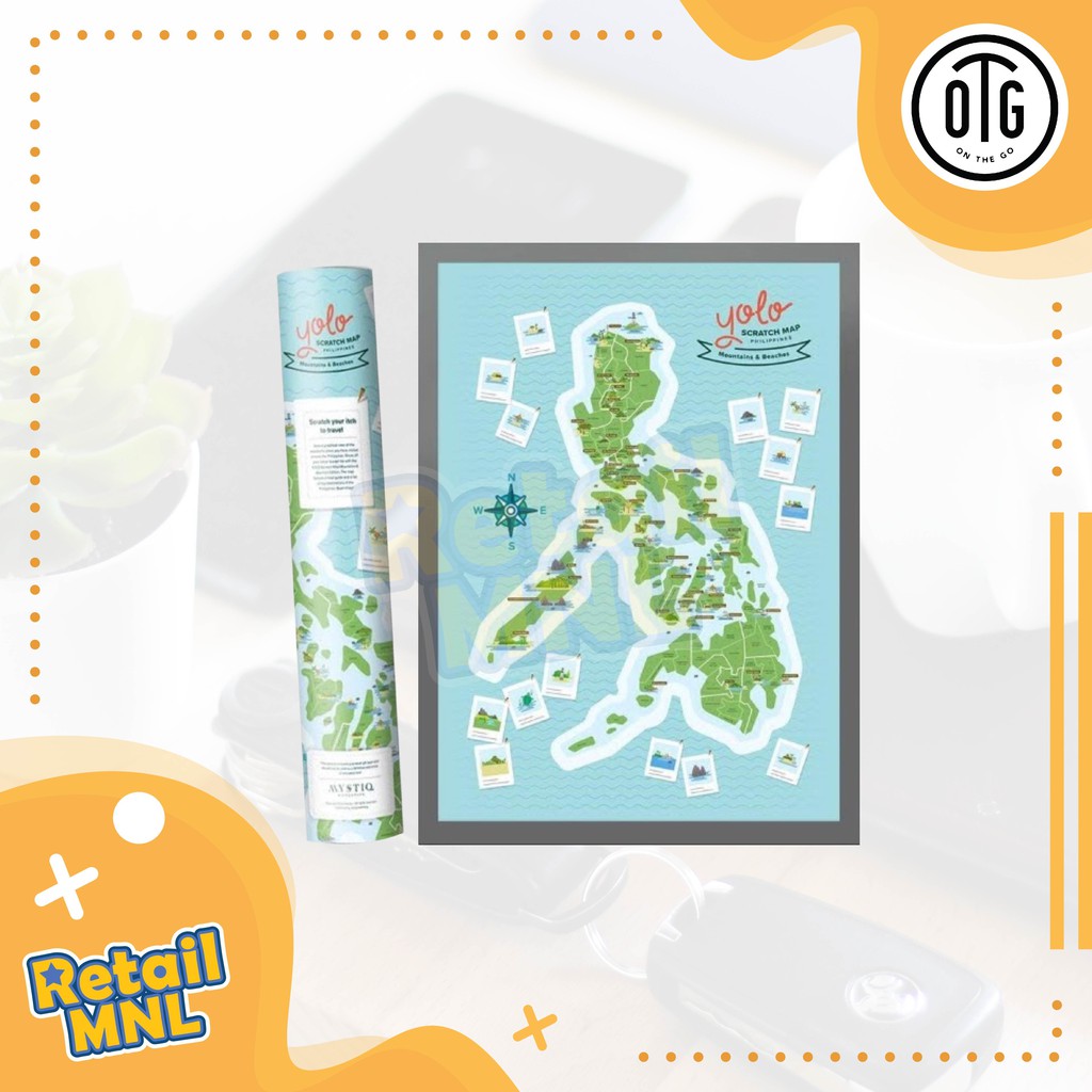 Retailmnl YOLO Mountains and Beaches Philippine Scratch Map Shopee