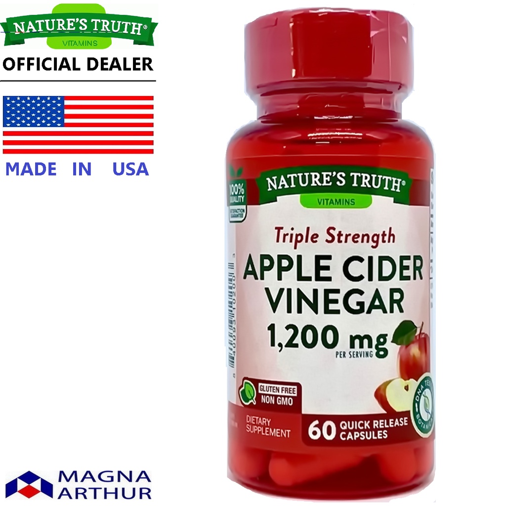 Nature S Truth Apple Cider Vinegar 1200 Mg S X 60 Capsules From The App Shopee Philippines