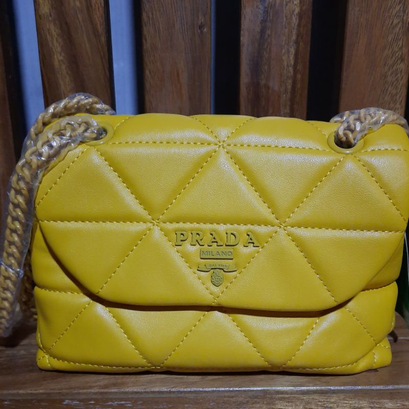 Yellow Sling Prada Bag | Shopee Philippines
