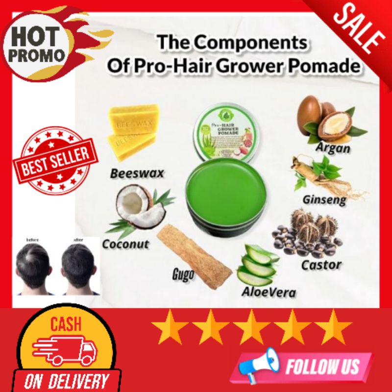 ALL NATURAL PRO- HAIR GROWER POMADE WITH ALOE VERA BIOTIN CASTOR- PAMPATUBO  NG BUHOK BOOSTER | Shopee Philippines