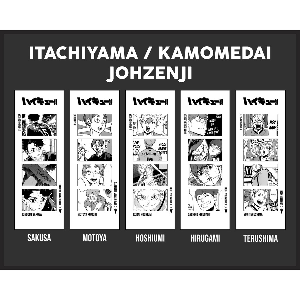 haikyuu anime filmstrip bookmarks 4 pcs shopee philippines