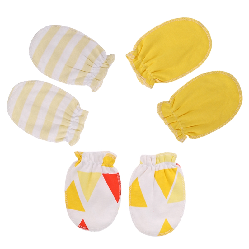 yellow baby mittens