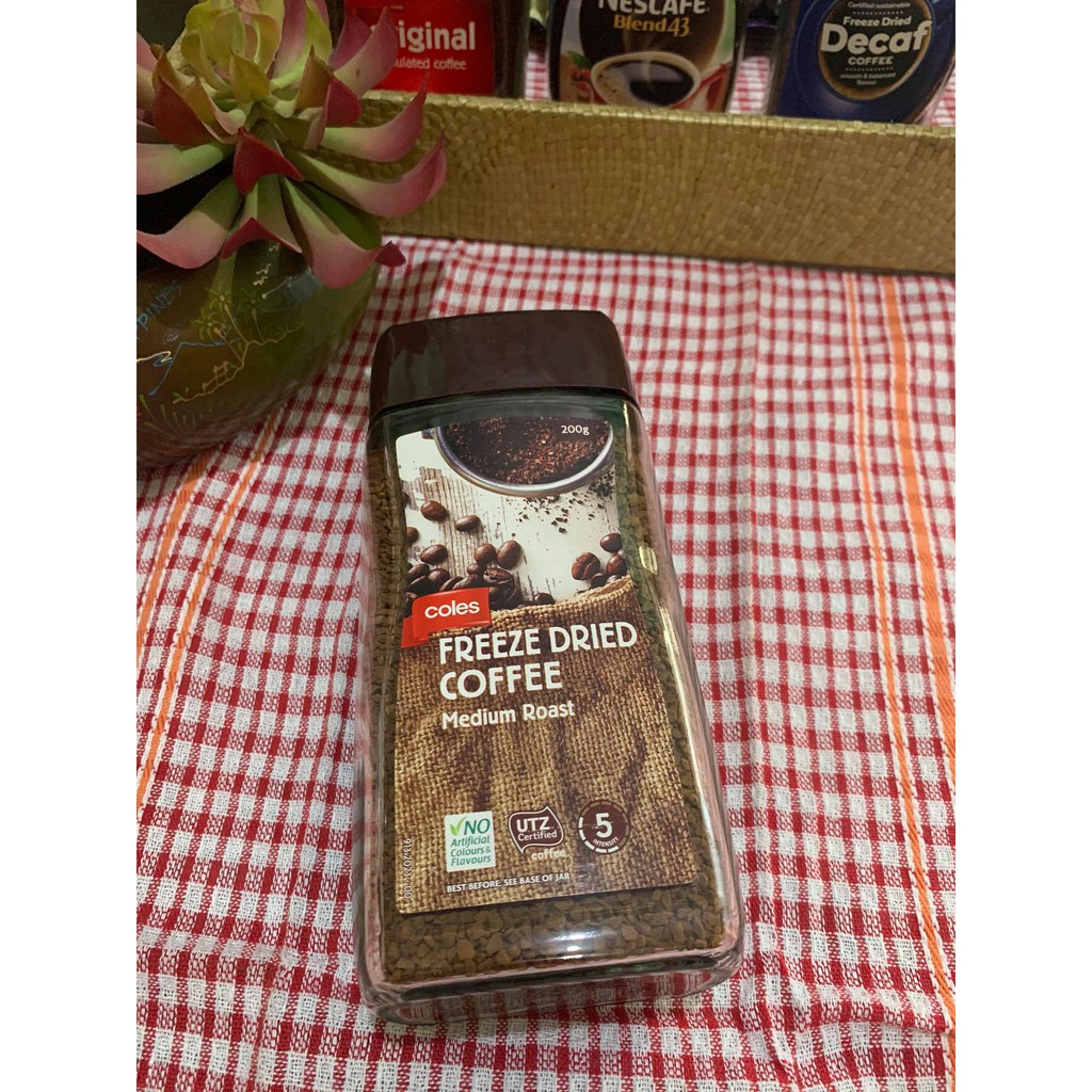 Coles Medium Roast Freeze Dried Coffee 200g Aus Shopee Philippines
