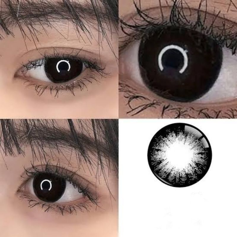 Big eye Contact Lenses Icy-x/Cherry Pattern Pithcy Lens Brand Eyes Available In Black Value (-0.50) To (-600).