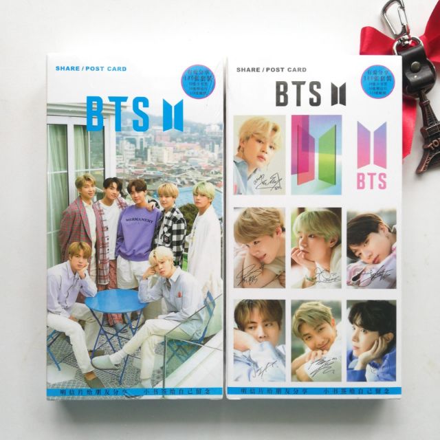 KPOP BTS Postcard (30 pcs thick postcards w/ bookmarks and stickers