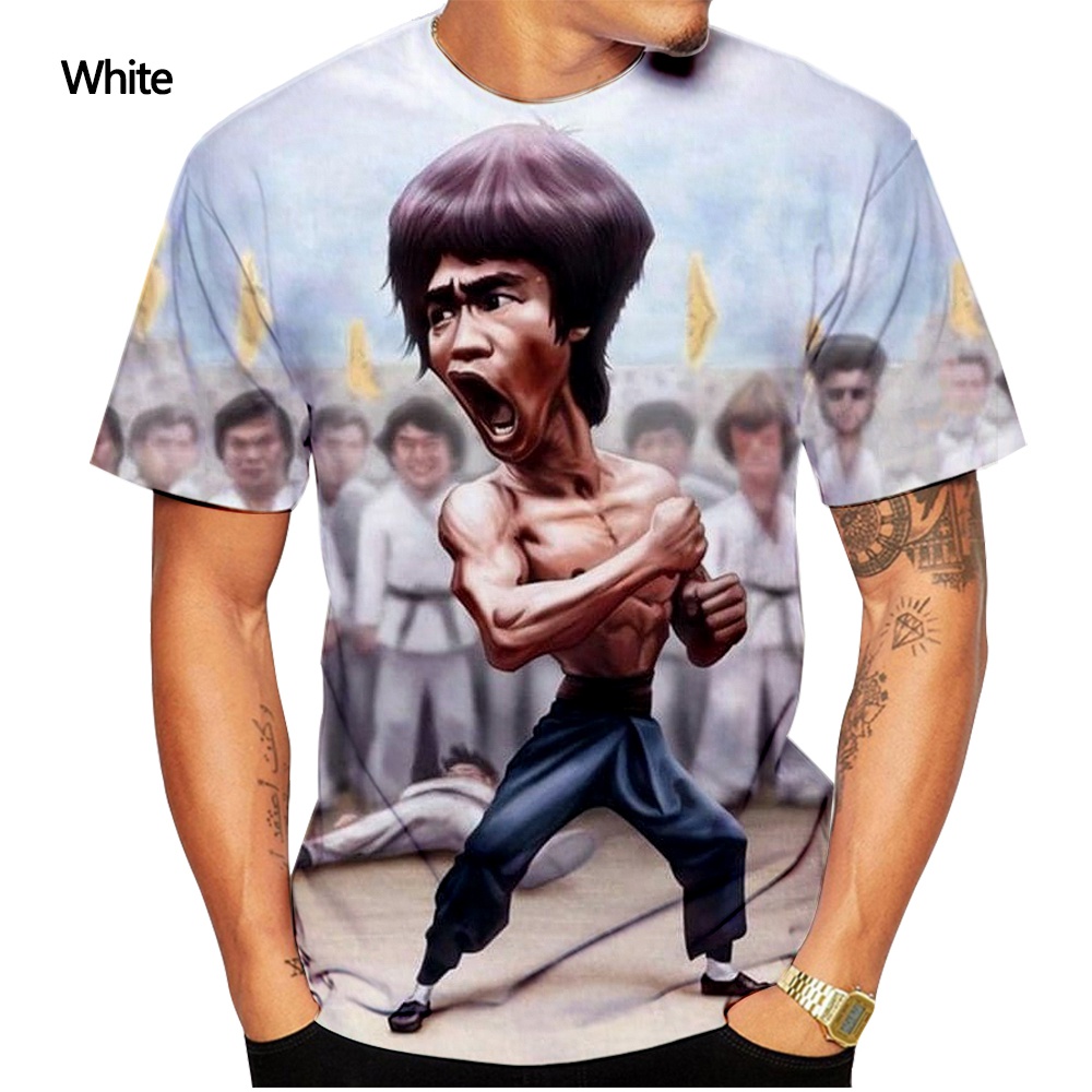 3d Printed T-shirt Bruce Lee Funny T-shirt Men's Summer Fashion Casual  short sleeve shirt T-shirt | Shopee Philippines