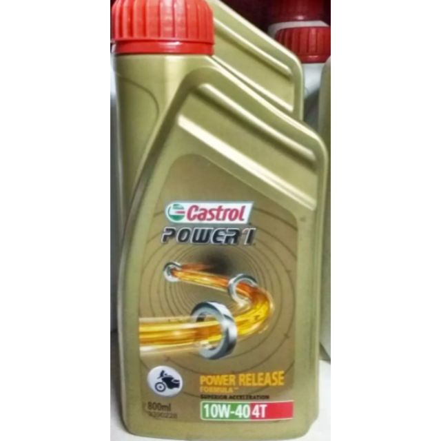 Castrol Power 1 Motorcycle Oil 10aw 40 4t With Power Release Formula 800ml Shopee Philippines