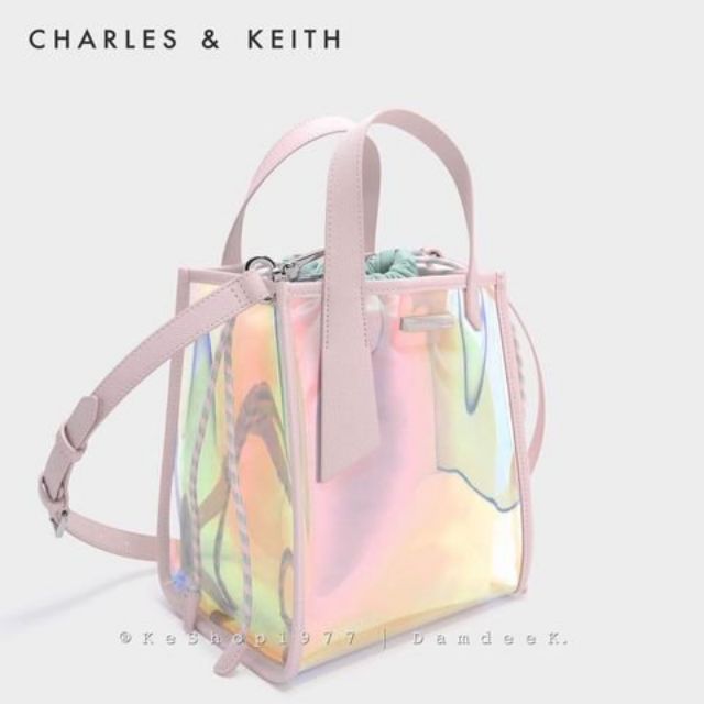 charles keith holographic bag