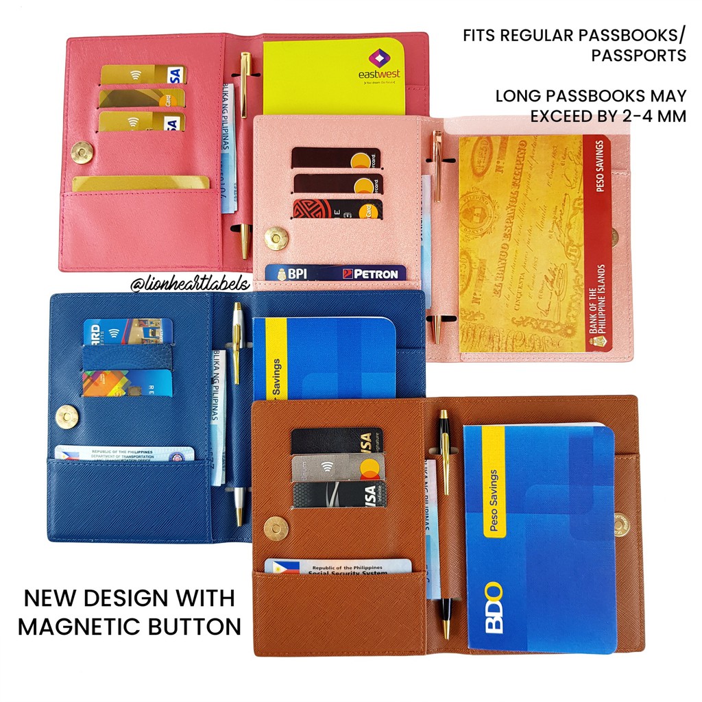 Personalized Passbook Wallet BDO BPI Chinabank Passport Holder Leather