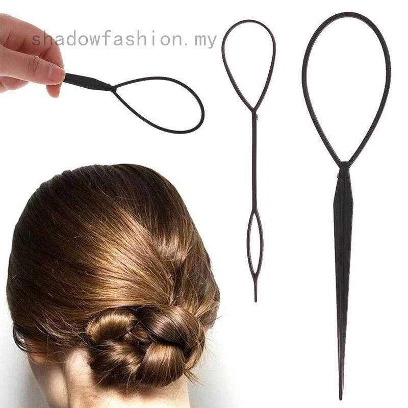 Women Beauty Hairstyle Pattern Pull Hair Clip Pin Bun Plastic Tool