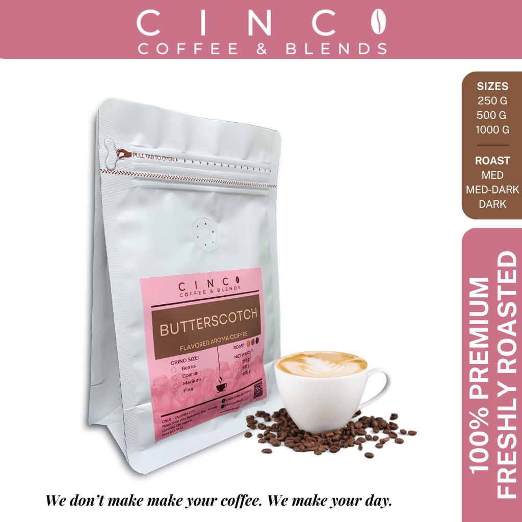 BUTTERSCOTCH FLAVORED AROMA COFFEE 250g 500g 1000g COFFEE BEANS Shopee Philippines
