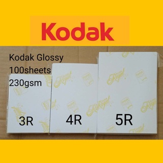 Kodak 3R/4R/5R/A4/A3 Glossy Photo Paper 230gsm 100sheets