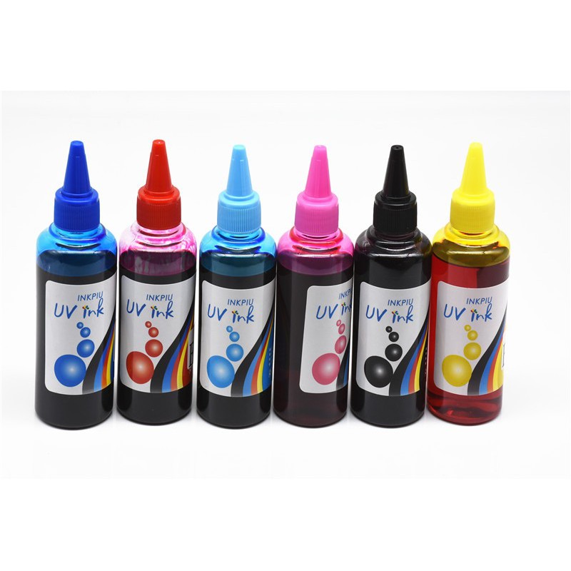 Set of 6 Colors UV DYE INK 100ml (Black, Cyan, Magenta