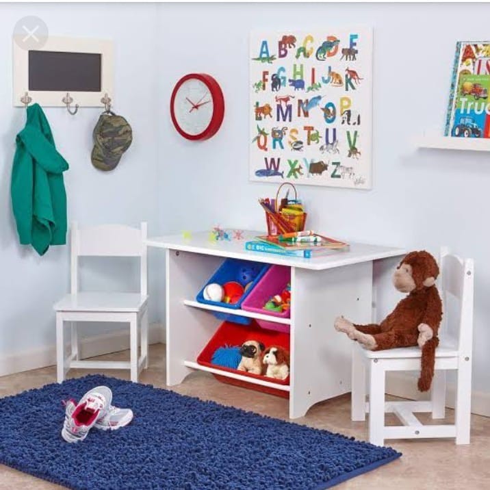 childrens table & chairs with storage