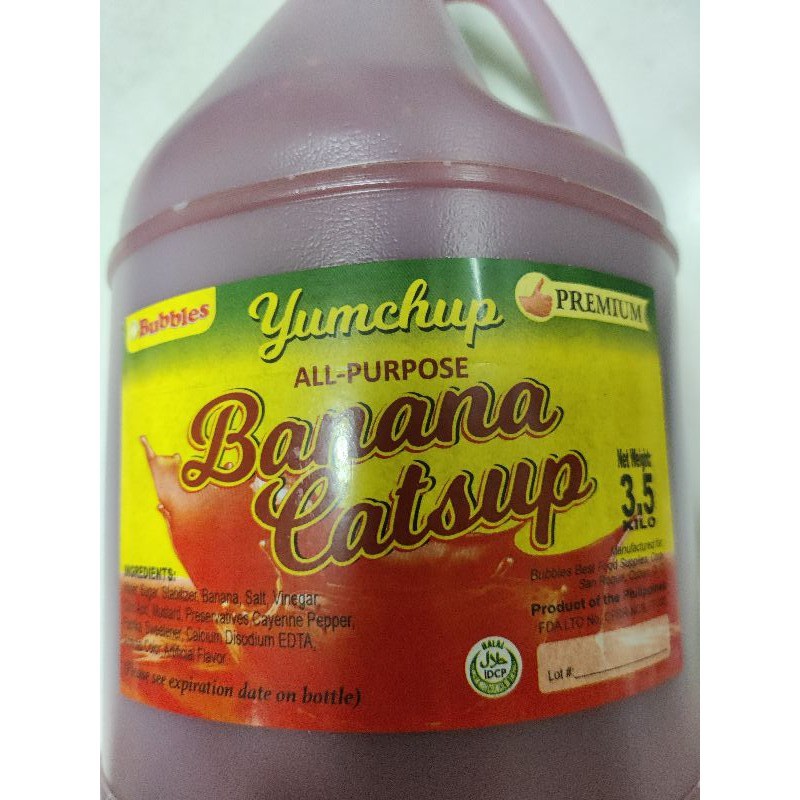 Yumchap Budget Banana Catsup Ketchup 3.5 galon [Bubbles Best Food
