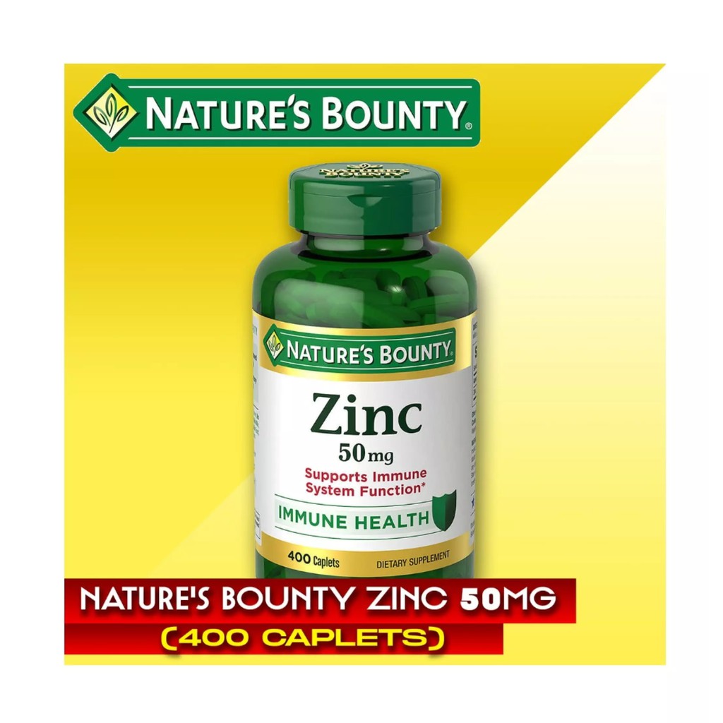 Nature's Bounty Zinc 50mg (400 tablets) Shopee Philippines