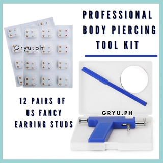 Gryu.ph Professional Ear Piercing Gun Tool Set w/ 12 pairs Us Fancy Earring Pad #1