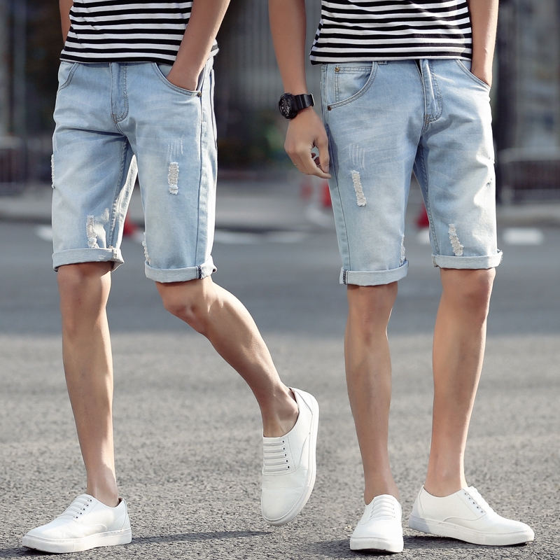 ripped jeans shorts mens