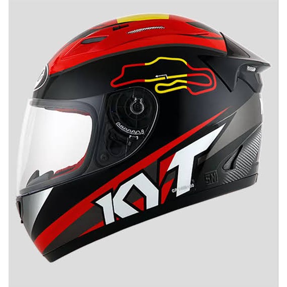 Kyt Rc7 Rc Seven Helmet Spain Red Black 15 Series Original Motif Shopee Philippines