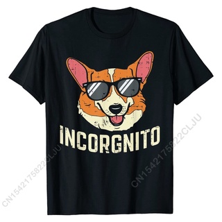 Incorgnito Shirt Funny Welsh Corgi Face Dog Pun Lover Gift T-Shirt Coupons Men T Shirt Summer Tshirts Cotton Simple Styl #1