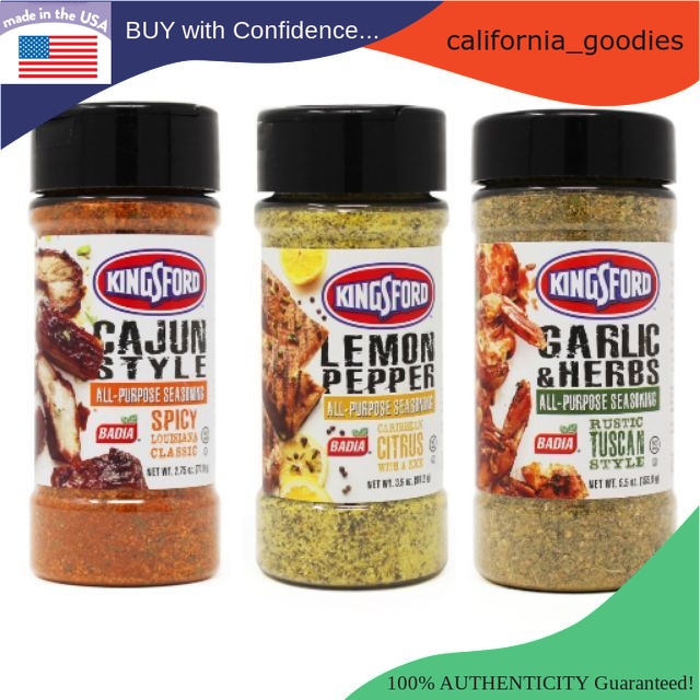 KINGSFORD/BADIA Cajun style,lemon pepper,garlic & herbs All Purpose