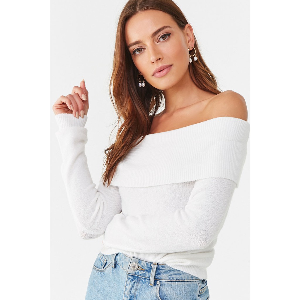 forever 21 off the shoulder sweater