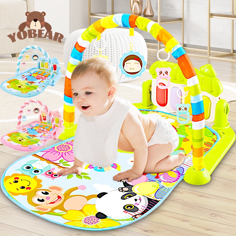 Baby Music Piano Keyboard Play Rack Kids Early Education Gym Crawling ...