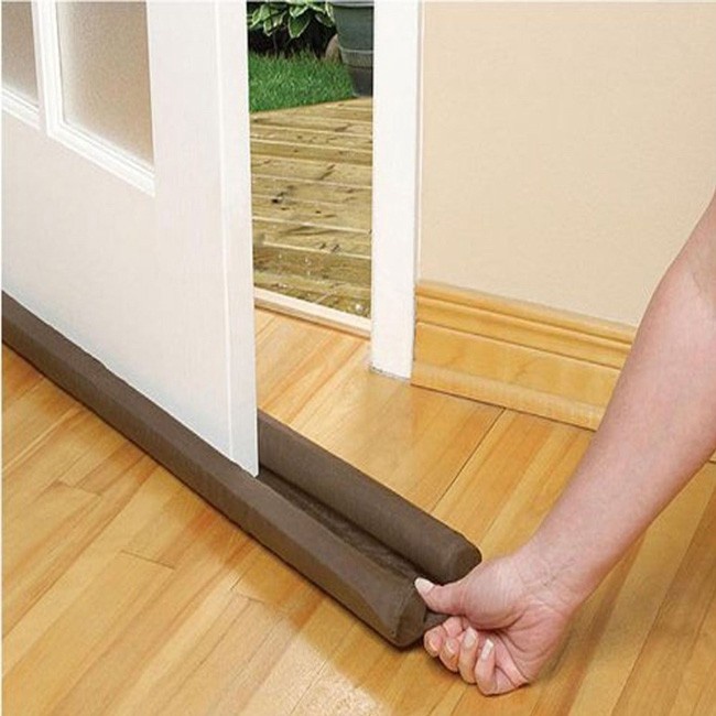 2Pcs Door Draft Stopper Cushion,DoubleSided Foam Under Door Draught