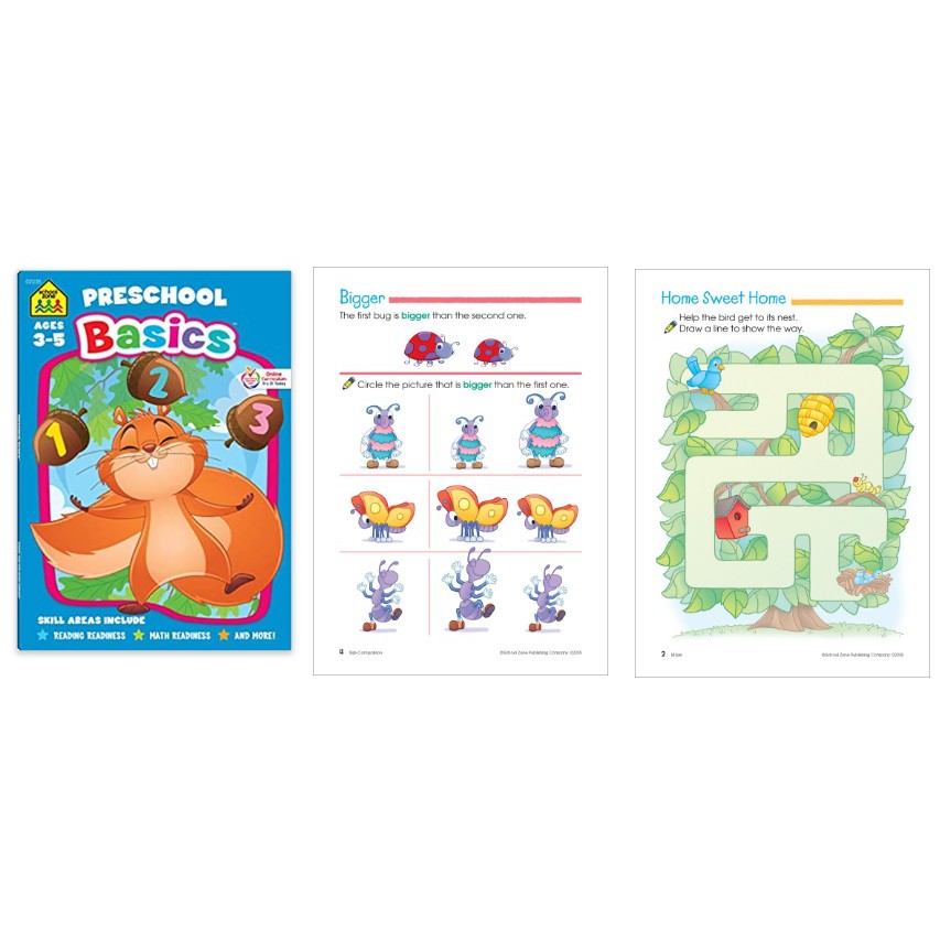 ONHAND School Zone Preschool Basics Workbook Shopee Philippines