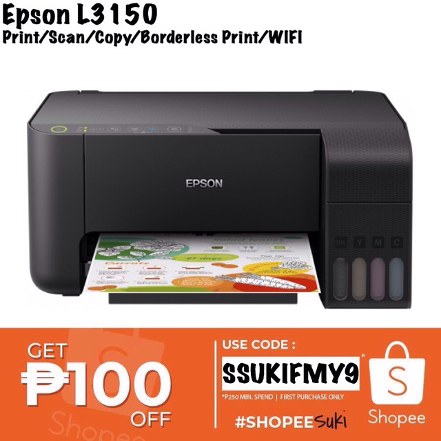 Epson L3150 Ecotank Allinone Wifi Printer Shopee Philippines 4708