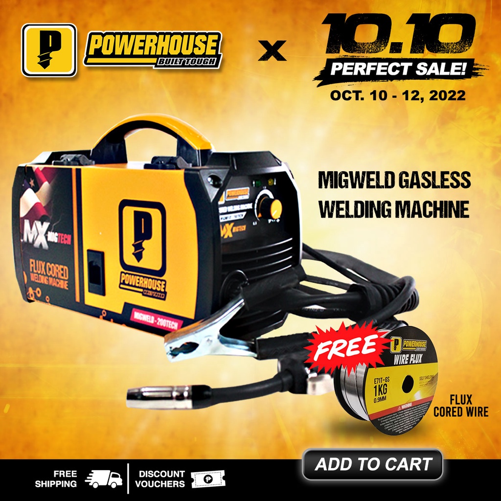 POWERHOUSE MIGWELD 200A / 250A / 300A Gasless MIG Inverter Synergic