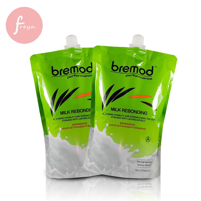 Bremod Rebonding Hair ( milk ) Rebonding Straight Set 1250ml Shopee