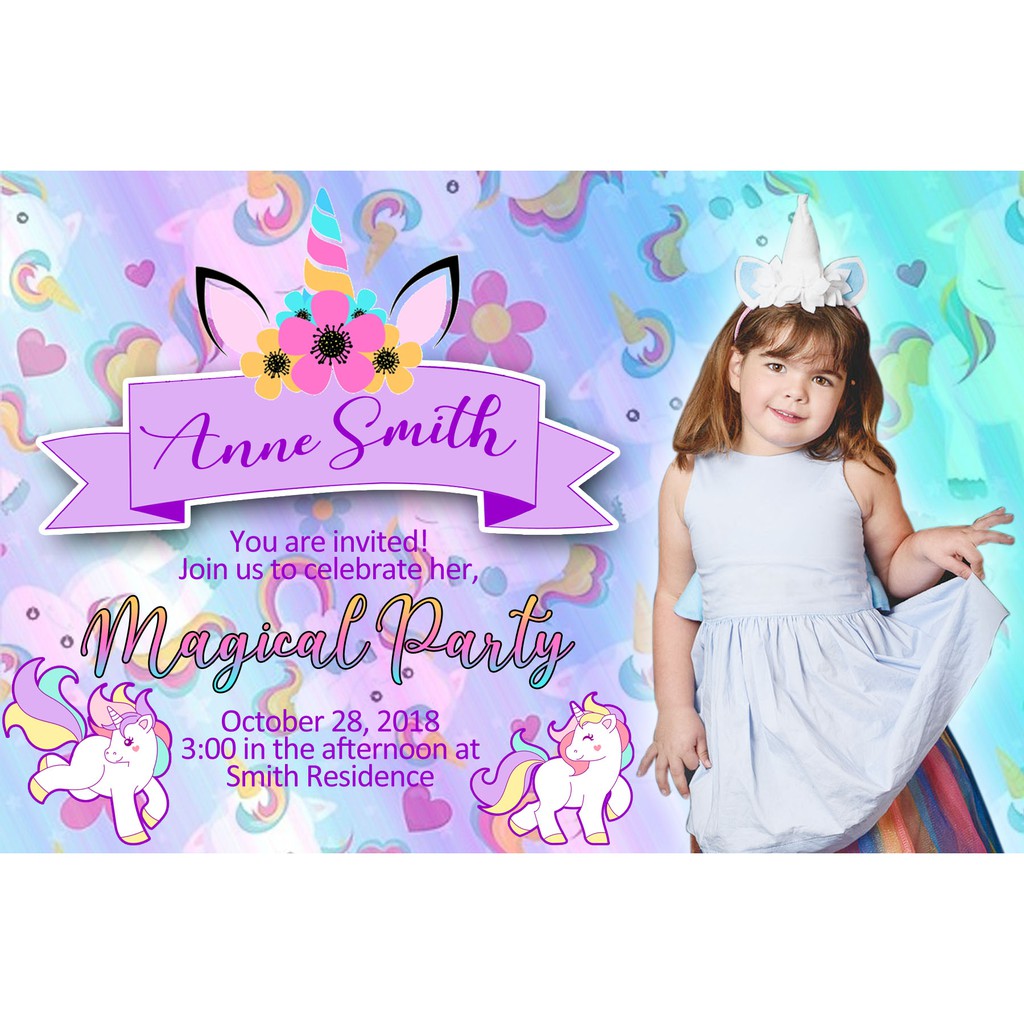 My Collections Unicorn Birthday Theme Tarpaulin Layou - vrogue.co