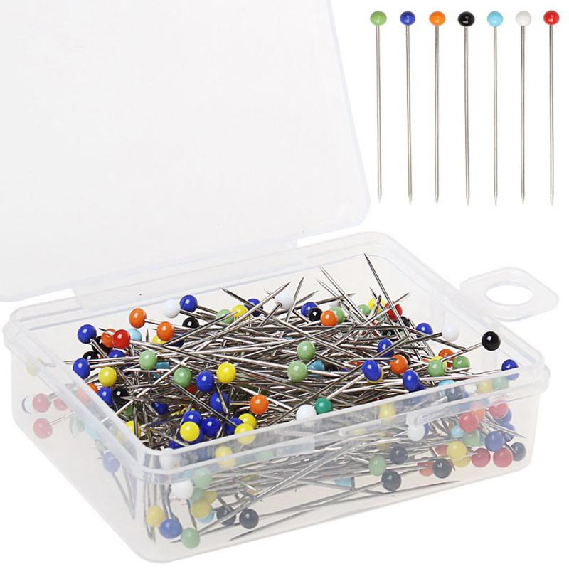 Glass Head Pins - Heat Resistant; 200pc Value Pack