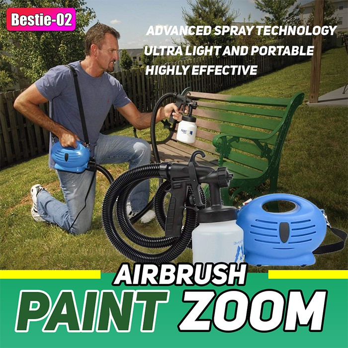 Electric Airbrush Paint Zoom Spray Gun With Air Compressor 3 Patterns