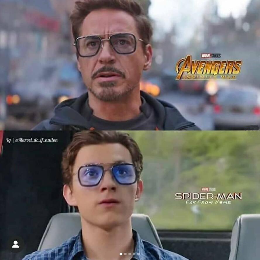 Edith Glasses Tony Stark iron Man Spider Man Sunglasses Women Men Metal  Frame Eyeglasses Eyewear | Shopee Philippines