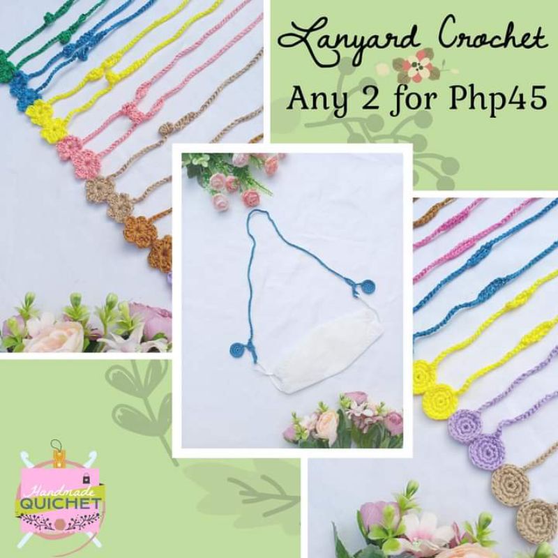 Lanyards Crochet 2 Design (Flowers & Circle) Shopee Philippines